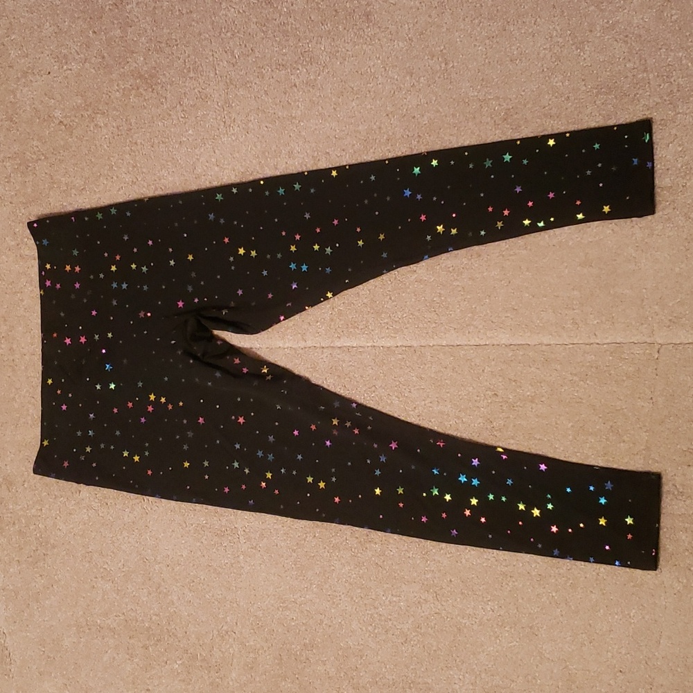 Terez Women's Mini Rainbow Foil Star Print Leggings
